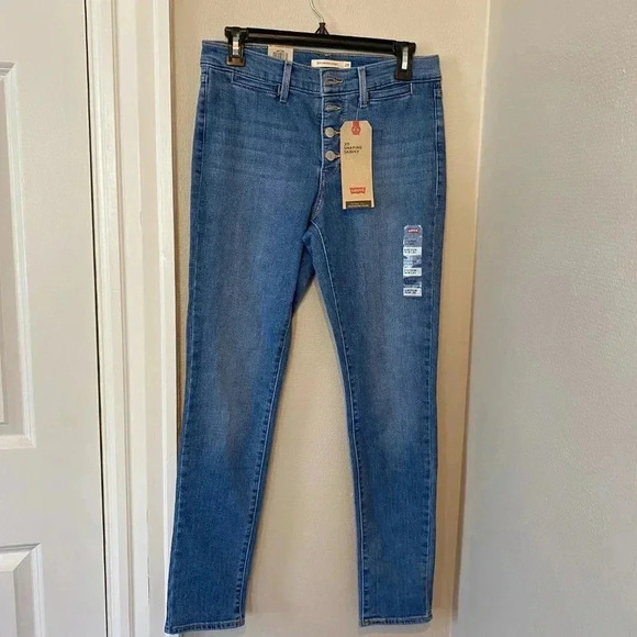 Levi's Jeans Womens 6M Shaping Skinny Exposed Button Up - Picture 1 of 13
